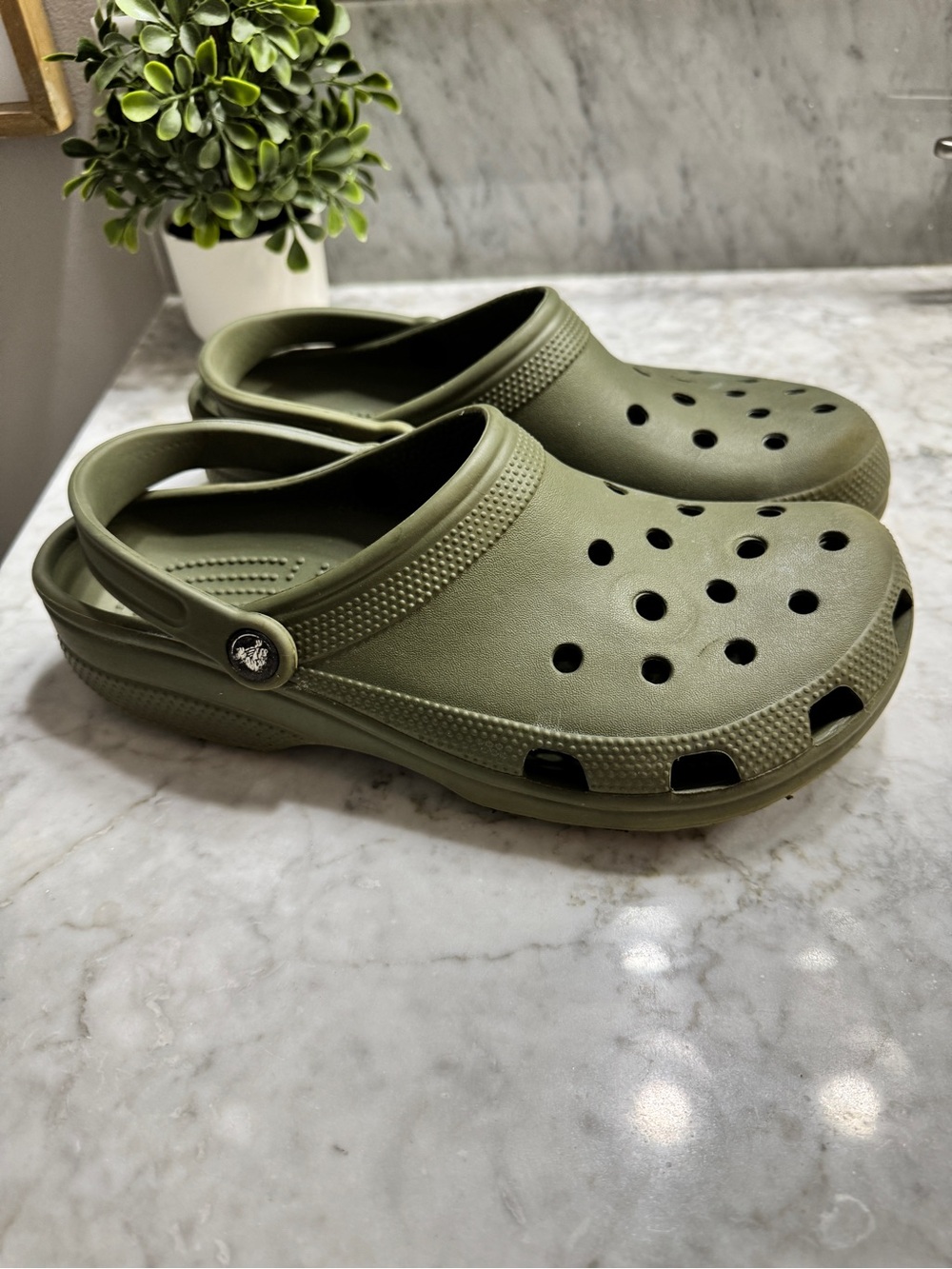 Mens CROCS Olive Green Clog Shoes